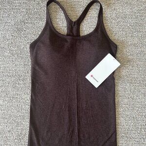 Lululemon Ebb to Street Tank Size 6 Color Espresso NWT!